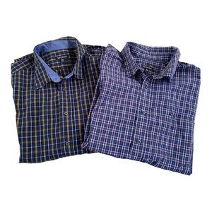 TWO MEN’S XL LONG SLEEVE BUTTON DOWN SHIRTS